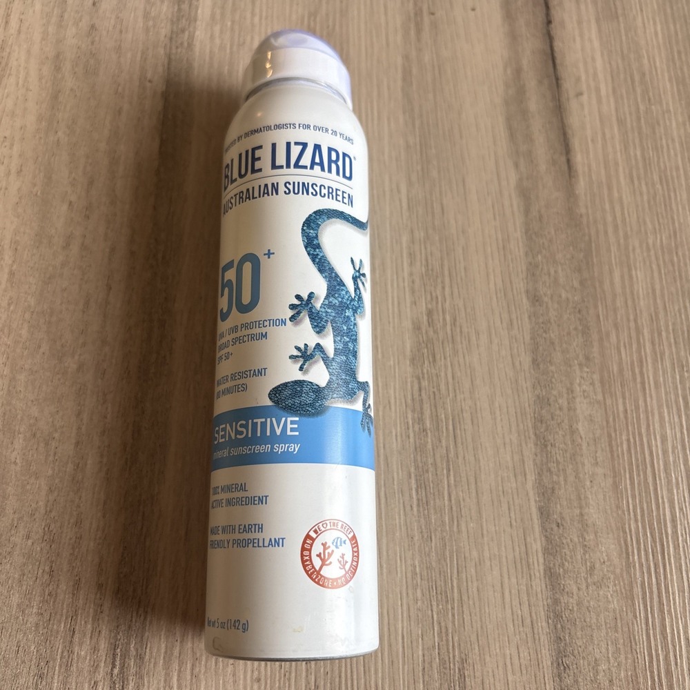 Blue Lizard Sensitive Mineral Sunscreen Spray SPF 50+ Broad Spectrum 5oz Exp 24